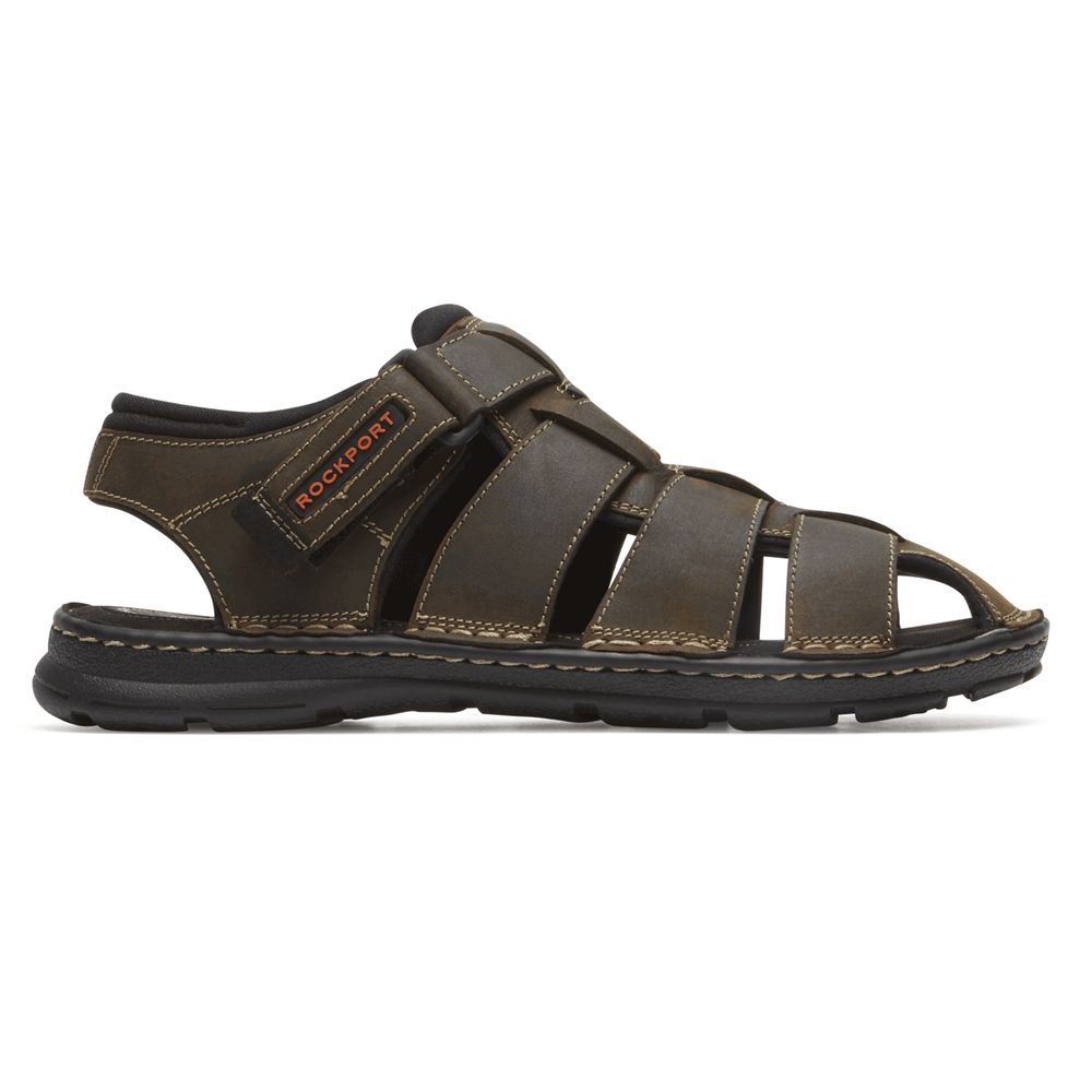 Rockport Darwyn Fisherman Slingback - Mens Sandals - Brown - NZ (WKZ-138279)